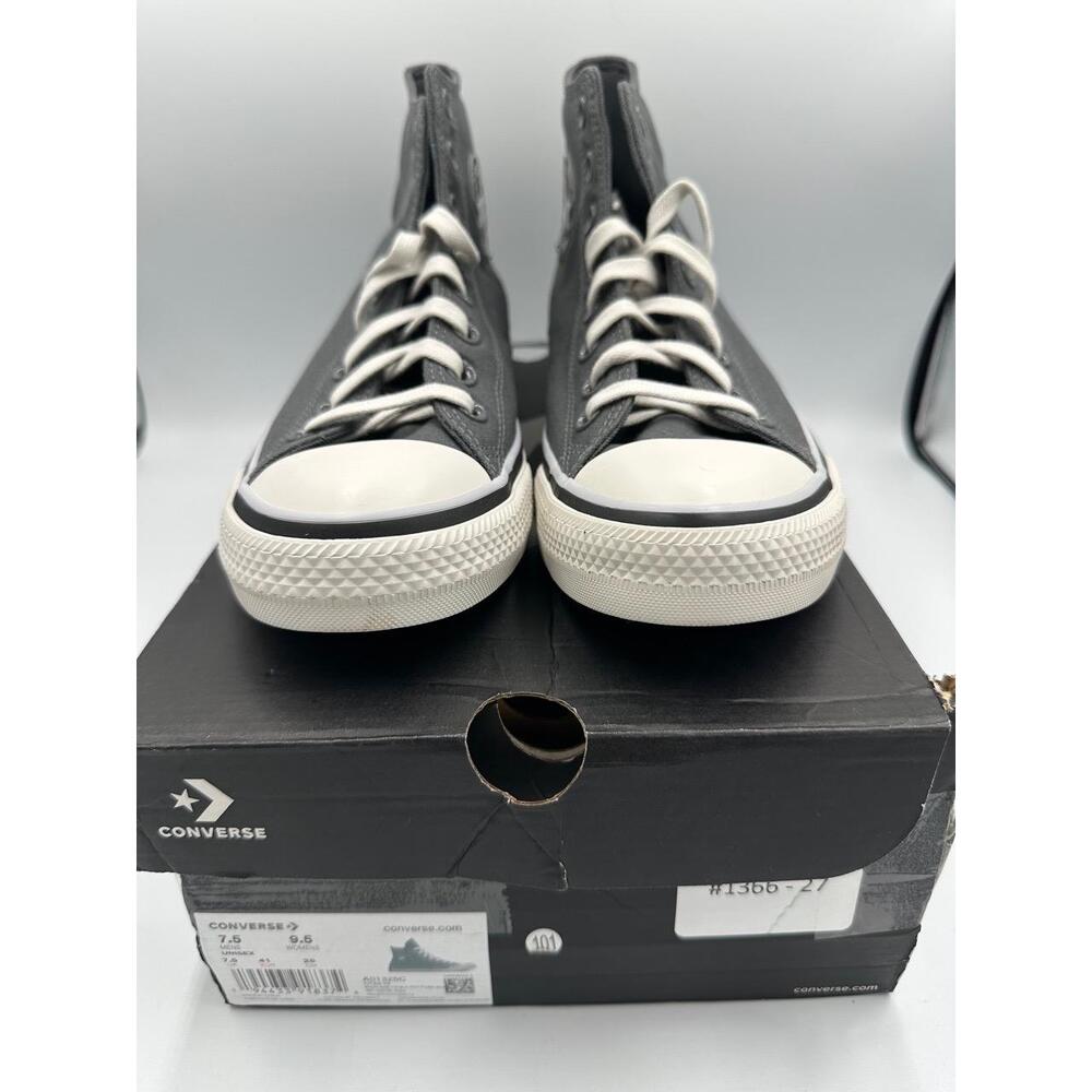 Converse All Star High Top Sneakers in Charcoal Gray & White - Picture 3 of 10